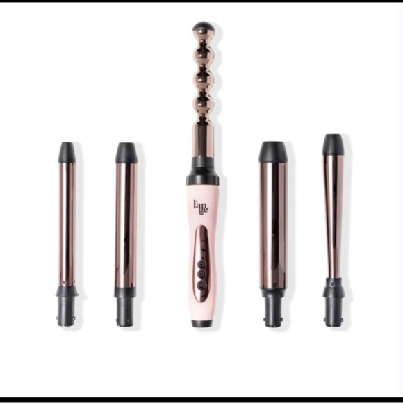 L’ange Le Cinq 5-Piece Interchangeable Curling Wand Set in Rose Gold and Pink